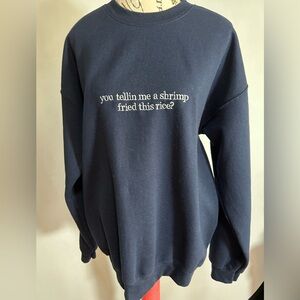 Navy Blue Graphic Men'/Women Sweatshirt